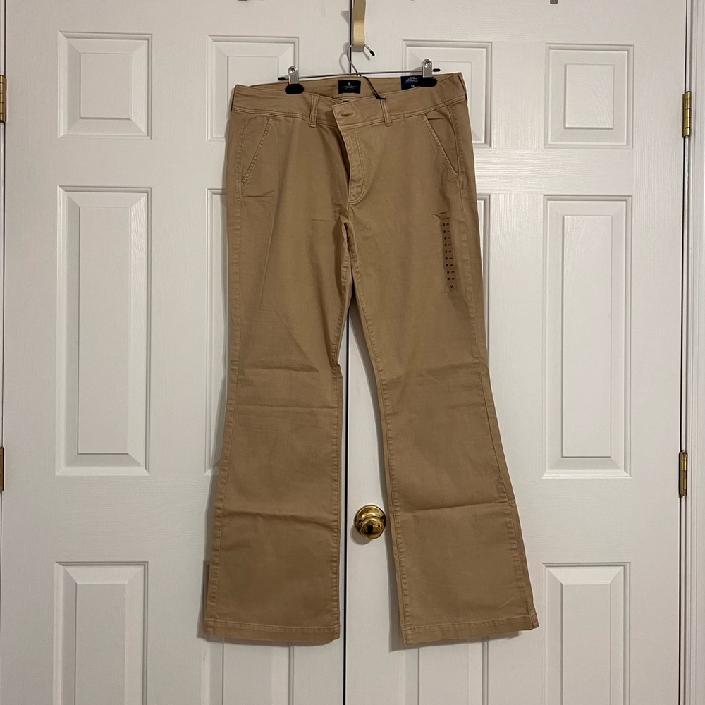 American Eagle Khaki Boot Cut Pants